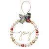 "Joy" Beaded Christmas Holiday Ornament By Mud Pie -Christmas Decoration 46700157J