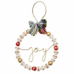 "Joy" Beaded Christmas Holiday Ornament By Mud Pie