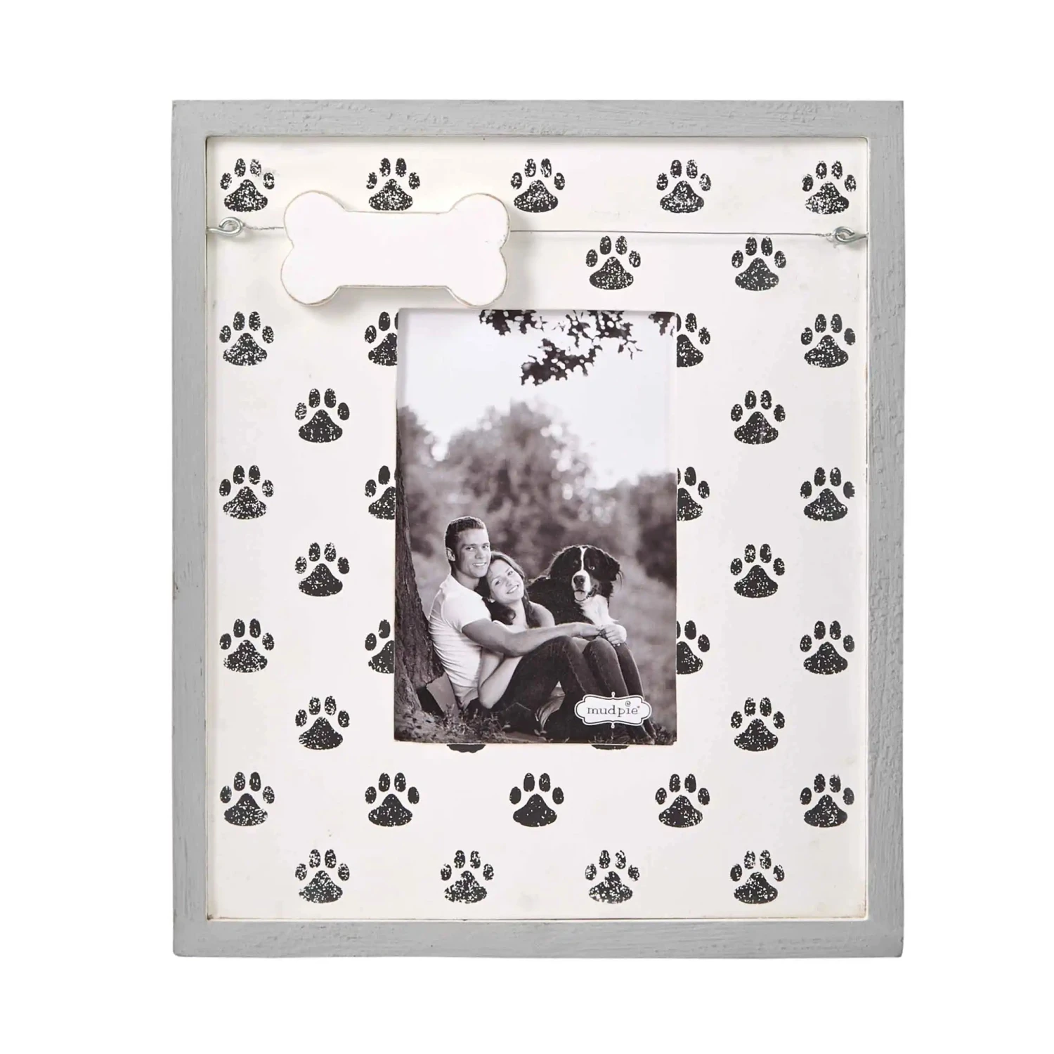 Paw Print & Bone Pet Dog Picture Frame By Mud Pie 3 Paw Print & Bone Pet Dog Picture Frame By Mud Pie