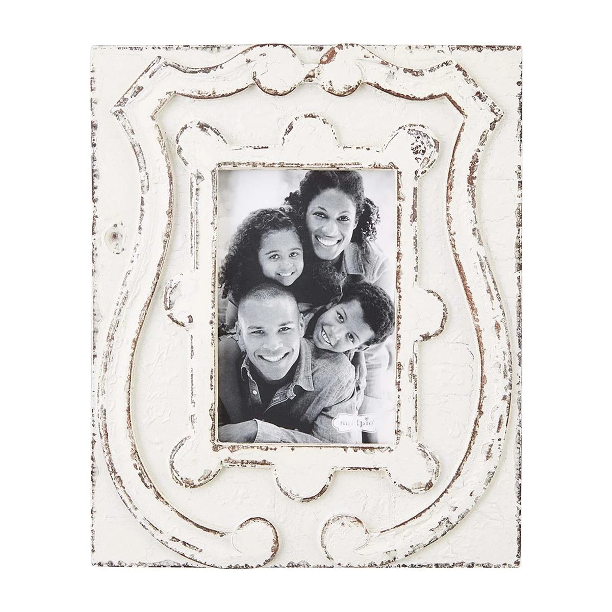 Antiqued Crest Picture Frame, 2 Size Options By Mud Pie 5 Antiqued Crest Picture Frame, 2 Size Options By Mud Pie - Image 3