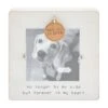 "No Longer By My Side But Forever In My Heart" Pet Memorial Picture Frame, White By Mud Pie
