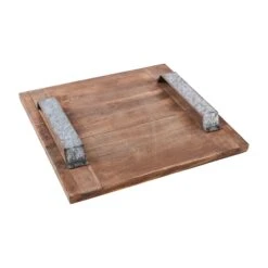 Reversible Square Wood Serving Board By Mud Pie (Pick Up Only)