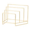 Metal Square Magazine Display Rack, Gold Finish -Christmas Decoration 48185