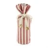 Red Striped Canvas Wine Bag By Mud Pie -Christmas Decoration 48600135S
