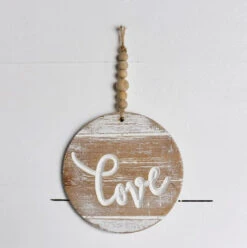 "Love" Beaded Pendant