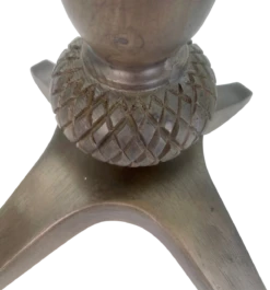 Pedestal Chairside Accent Table Grey -Christmas Decoration 51504 on White 4 18661.1638909448