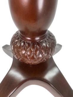 Pedestal Chairside Accent Table Brown Cherry -Christmas Decoration 51505 on White 4 23702.1638909500