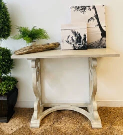 Writing Desk Console Antiqued White Wash 42" -Christmas Decoration 55646TT Lifestyle White Facing 95750.1622664297