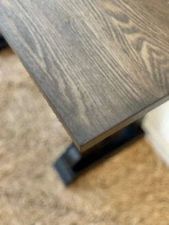 Writing Desk Console Rustic Black W/ Walnut Stain Top 42" -Christmas Decoration 55647TT Top Corner Portrait 30260.1622665311