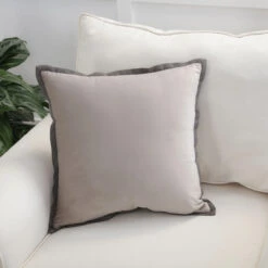 Indoor Velvet Flange Dove Grey 18-Inch Throw Pillow 10 Indoor Velvet Flange Dove Grey 18-Inch Throw Pillow -Christmas Decoration 615820BPP 3 51886.1696534633