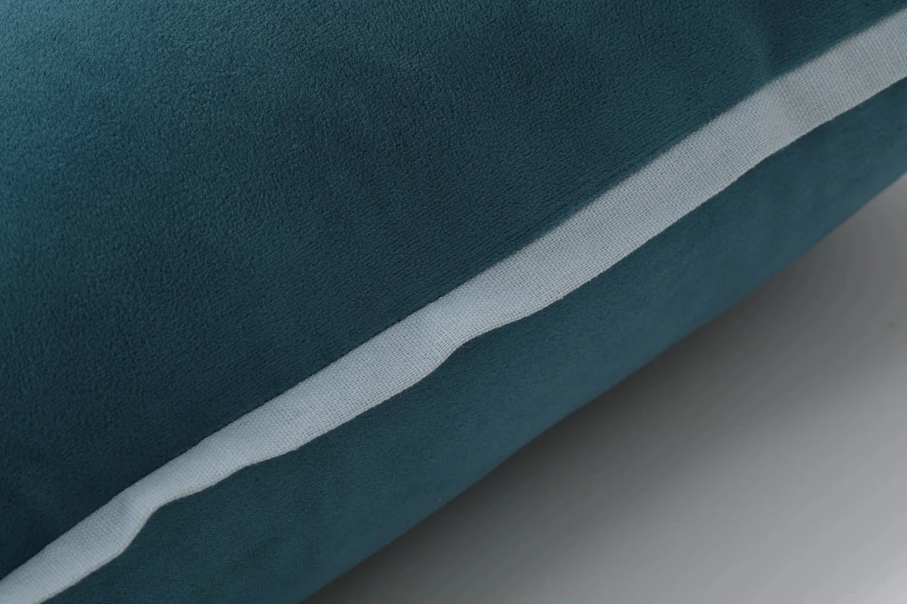 Indoor Velvet Flange Teal Rectangular Throw Pillow 4 Indoor Velvet Flange Teal Rectangular Throw Pillow - Image 2