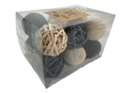Mixed Texture Orbs Carton Jumbo Gray