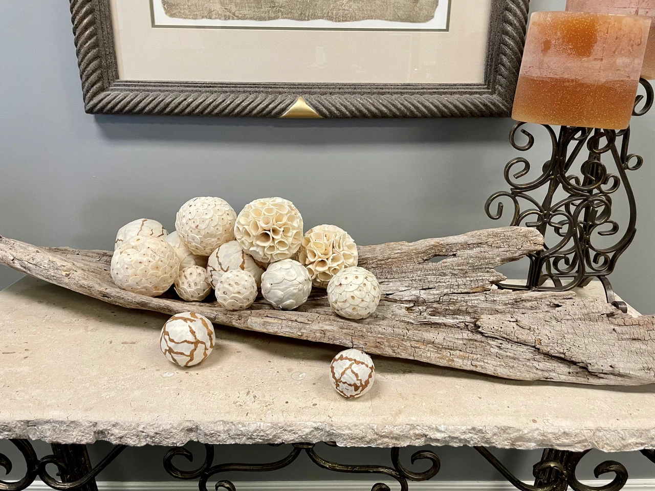 Mixed Texture Orbs Bag Large 18pc White Natural 6 Mixed Texture Orbs Bag Large 18pc White Natural - Image 4