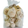 Mixed Texture Orbs Bag Large 18pc White Natural -Christmas Decoration 62220 White Natural on White 74634.1682605183