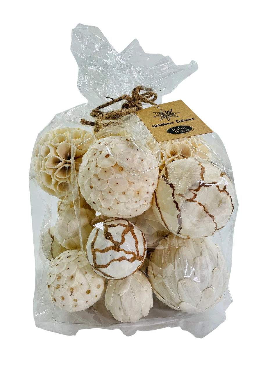 Mixed Texture Orbs Bag Large 18pc White Natural 3 Mixed Texture Orbs Bag Large 18pc White Natural