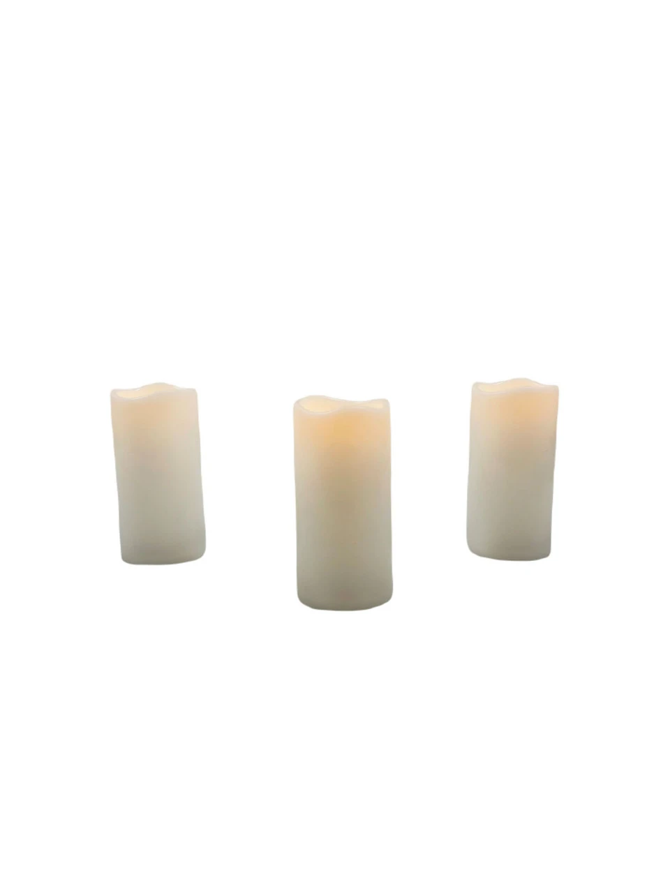 Flameless LED Candles With 6 Hour Timer Indoor/Outdoor 3PC Set 3 Flameless LED Candles With 6 Hour Timer Indoor/Outdoor 3PC Set