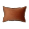 Indoor Velvet Flange Cinnamon Rectangular Throw Pillow