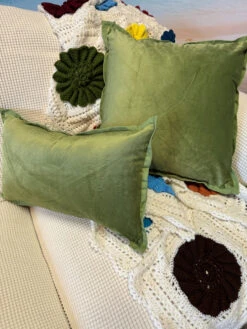 Indoor Velvet Flange Green Rectangular Throw Pillow 10 Indoor Velvet Flange Green Rectangular Throw Pillow -Christmas Decoration 697673BPP 4 43865.1696532541