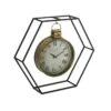Clock In Hexagon Metal Stand -Christmas Decoration 74321