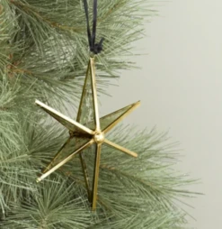 Glass & Metal Hanging Star Ornament, 2 Size Options (Pick Up Only)