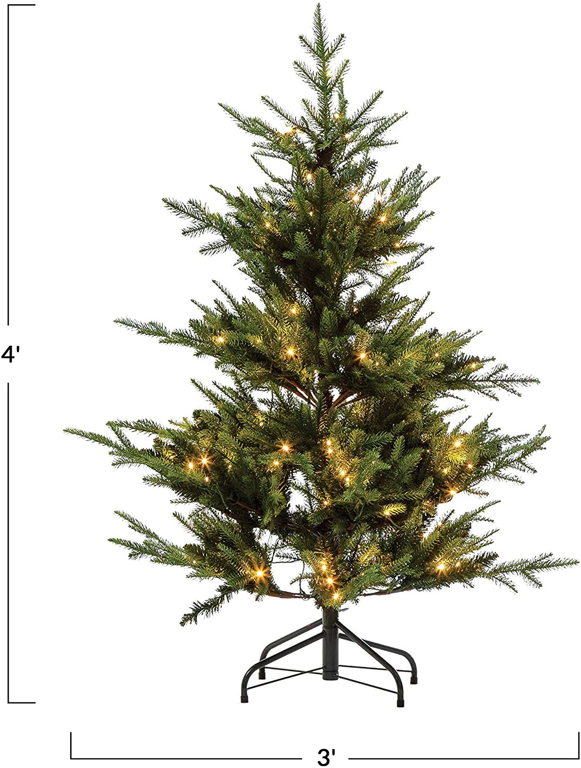 4' Pre-Lit Faux Hemlock Christmas Tree (Pick Up Only) 4 4' Pre-Lit Faux Hemlock Christmas Tree (Pick Up Only) - Image 2