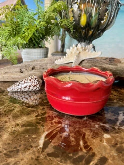 Swan Creek Ruffle Bowl Citrus & Sage -Christmas Decoration 88605 Lifestyle 2 80225.1676925693