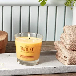 Root Candles 887341 Honeycomb Veriglass Scented Beeswax Blend Candle, Small, Tangerine Lemongrass -Christmas Decoration 887341AI 3 11226.1696363118
