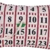 Advent Christmas Countdown Cotton Striped Pillow