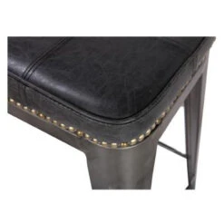 Metropolis KD PU Metal Backless Counter Stool, Vintage Black -Christmas Decoration 9300028 240 23090 b 95782.1614178996