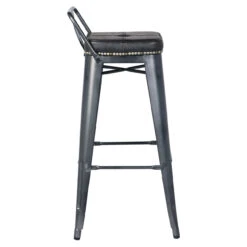 Metropolis Low Back Bar Stool, Vintage Black -Christmas Decoration 9300031 2401 66265.1616594258