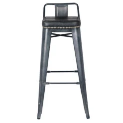 Metropolis Low Back Bar Stool, Vintage Black -Christmas Decoration 9300031 2402 48593.1616594261