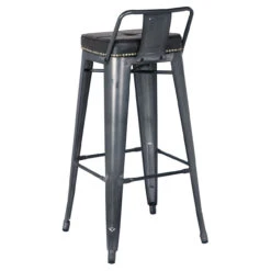 Metropolis Low Back Bar Stool, Vintage Black -Christmas Decoration 9300031 2403 38172.1616594264