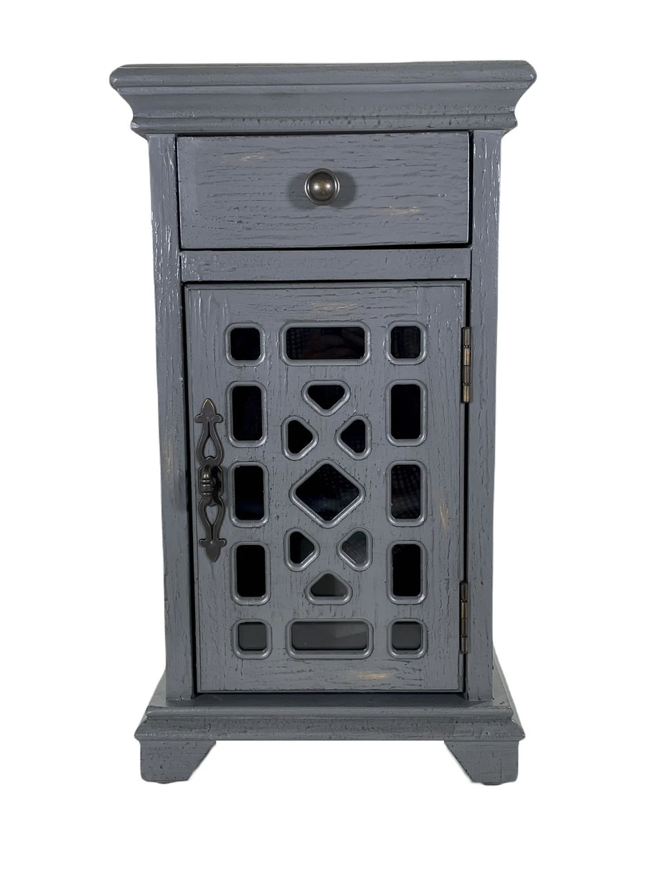 Chairside Storage Table Distressed Gray 4 Chairside Storage Table Distressed Gray - Image 2