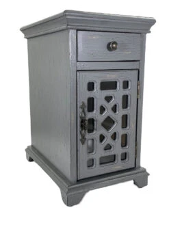 Chairside Storage Table Distressed Gray