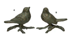 Verdigris Finish Cast Iron Bird, 2 Style Options -Christmas Decoration AAAAAAAAAAAAAAAAAAAAAAAAAAAAA