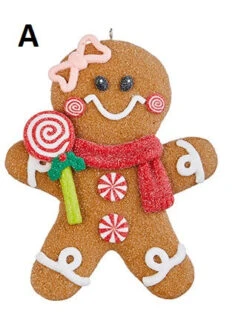 Gingerbread Man Ornament, 3 Style Options -Christmas Decoration A d5e4b711 0743 4f57 9d81 c026bb68f643