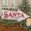 "Santa Stop Here!" Sign -Christmas Decoration BF196286 3