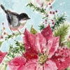 Poinsettia & Chickadee Birds Paper Guest Towel Napkin Pack 1 Poinsettia & Chickadee Birds Paper Guest Towel Napkin Pack -Christmas Decoration BF944600 2T