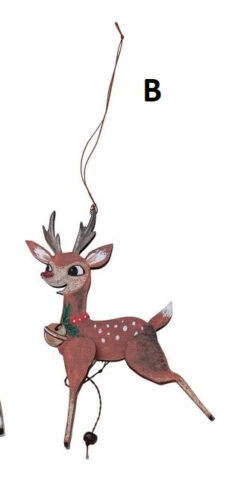 Reindeer Pull Ornament, 2 Style Options -Christmas Decoration B 0e7ff0a6 67ac 446c ba4d cc565a461387