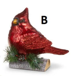 Cardinal Figurine Sitting On Birch Branch, 2 Style Options -Christmas Decoration B 62b25691 f367 4c47 b802 b4e79f2d2d1c