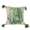 Toss Pillow Bamboo Botanical With Tassels 20x20 -Christmas Decoration CPT8005 Main on White 50887.1664569170