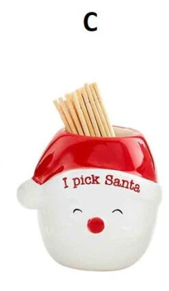 Christmas Character Toothpick Holder, 4 Style Options By Mud Pie -Christmas Decoration C 2a352c33 d931 48cd 8afd 2ff101e9e951