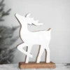 Wooden Reindeer With White Enamel Finish -Christmas Decoration C d678704d 862b 4197 be24 5b8228652fe5