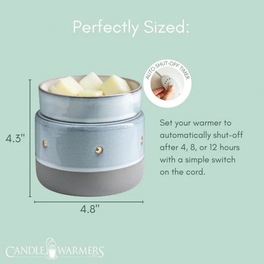 Glazed Concrete 2-In-1 Deluxe Fragrance Wax Melt Warmer By Candle Warmers Etc 6 Glazed Concrete 2-In-1 Deluxe Fragrance Wax Melt Warmer By Candle Warmers Etc - Image 4