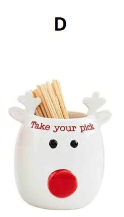 Christmas Character Toothpick Holder, 4 Style Options By Mud Pie -Christmas Decoration D 905bc269 c798 4393 b25f daf6b69d1a14