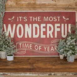 "It's The Most Wonderful Time Of The Year" Metal Sign, 48" (Pick Up Only) -Christmas Decoration E193124 1