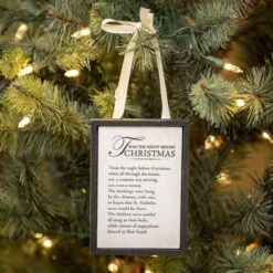 “‘Twas The Night” Sign Christmas Ornament