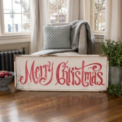 Script "Merry Christmas" Sign, 48" (Pick Up Only)