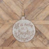 "All Is Calm All Is Bright" Metal Ornament Plaque -Christmas Decoration E203110 03808
