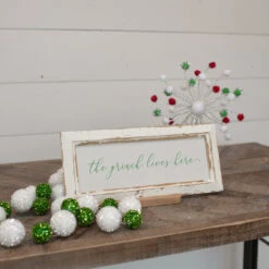 "The Grinch Lives Here" Tabletop Sign
